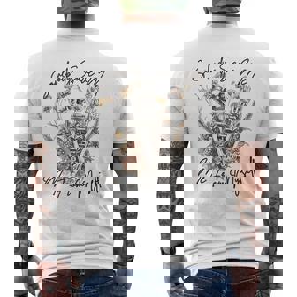 Somebody Save Flora Me Me From Western Myself Skeleton Men's T-shirt Back Print - Monsterry