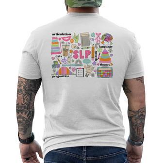 Speech Language Pathologist Pediatric Scope Of Practice Slp Men's T-shirt Back Print - Seseable