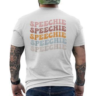Speech Therapy Speech Language Pathologist School Slp Men's T-shirt Back Print - Seseable