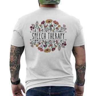 Speech Therapy Speech Language Pathologist Therapist Mens Back Print T-shirt - Monsterry