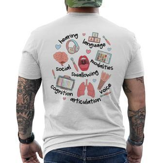Speech Therapy Therapist Slp Speech Language Pathologist Mens Back Print T-shirt | Mazezy CA
