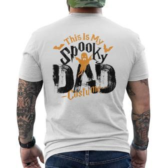 Spooky Dad Halloween Costume For Daddy Grandpa Husband Uncle Men's Back Print T-shirt | Mazezy