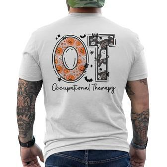 Spooky Occupational Therapy Therapist Halloween Ota Ot Men's T-shirt Back Print - Monsterry