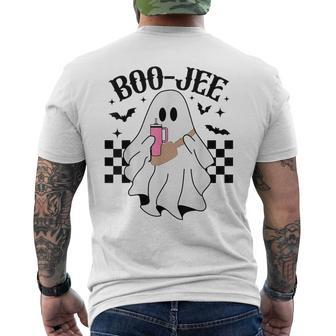 Spooky Season Cute Ghost Halloween Costume Boujee Boo-Jee Men's T-shirt Back Print - Seseable