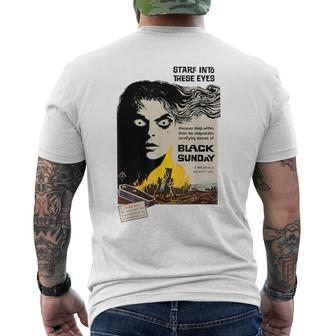 Stare Into These Eyes Retro Movie Poster Creepy Horror Movie Creepy Funny Gifts Mens Back Print T-shirt | Mazezy