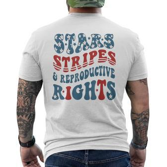 Stars And Stripes And Reproductive Rights America Flag Mens Back Print T-shirt | Mazezy