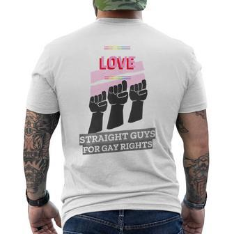 Straight Guys For Gay Rights - Lgbt Pride Parade Fest Mens Back Print T-shirt | Mazezy