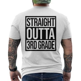 Straight Outta 3Rd Grade Goodbye 3 Grade Last Day Of School Mens Back Print T-shirt - Seseable
