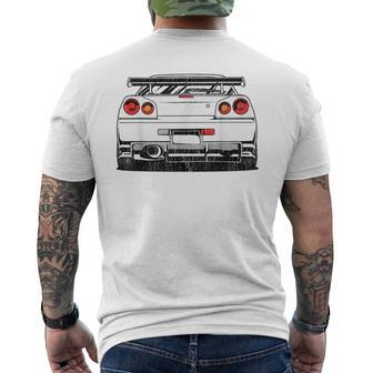 Street Racing Automotive Jdm Import Tuner Drift Car Racing Funny Gifts Mens Back Print T-shirt | Mazezy