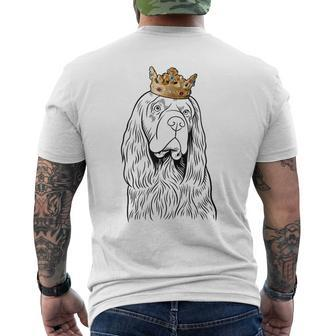 Sussex Spaniel Dog Wearing Crown Men's T-shirt Back Print | Mazezy