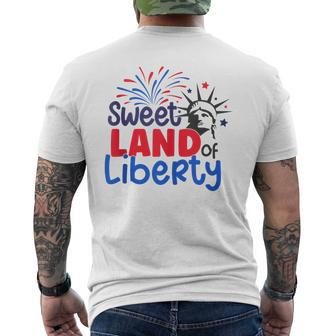 Sweet Land Of Liberty 4Th Of July 2023 Patriotic American Mens Back Print T-shirt | Mazezy