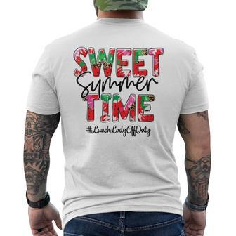 Sweet Summer Time Last Day Of School Lunch Lady Off Duty Men's Back Print T-shirt | Mazezy