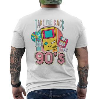Take Me Back To The 90S Casette Tape Retro 90S Vintage Designs Funny Gifts Mens Back Print T-shirt | Mazezy