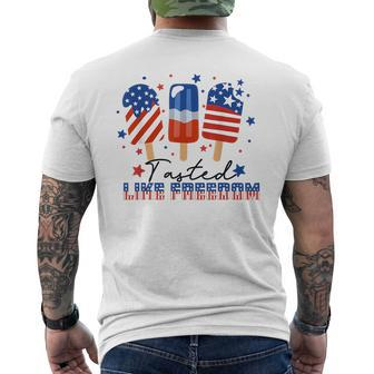 Tasted Like Freedom Ice Creams Taste Like Freedom Freedom Funny Gifts Mens Back Print T-shirt | Mazezy