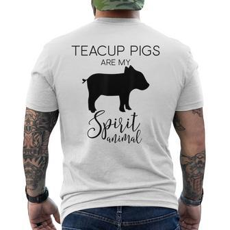 Teacup Pig Spirit Animal J000488 Men's T-shirt Back Print | Mazezy