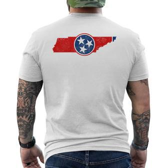 Tennessee Flag Tn Pride State Map Nashville Memphis Mens Back Print T-shirt | Mazezy