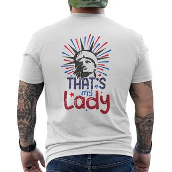 Thats My Lady Liberty 4Th Of July 2023 Patriotic American Mens Back Print T-shirt | Mazezy UK