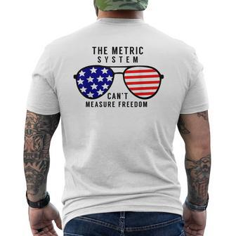 The Metric System Cant Measure Freedom Mens Back Print T-shirt | Mazezy CA