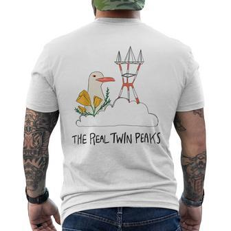 The Real Twin Peaks San Francisco Pride Seagull Radio Tower Mens Back Print T-shirt | Mazezy