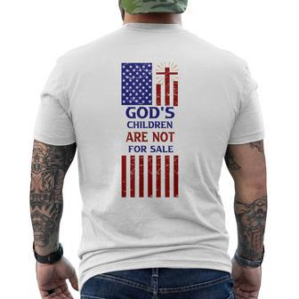 The Sounds Of Freedom Gods Children Are Not For Sale Flag Freedom Funny Gifts Mens Back Print T-shirt | Mazezy