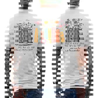There Is No Such Thing As Too Many Books Lover Librarian Mens Back Print T-shirt | Mazezy