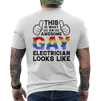 This Is What A Gay Electrician Looks Like Lgbtq Pride Month Mens Back Print T-shirt | Mazezy