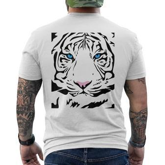 Tiger Tigress Face Fierce And Wild Beautiful Big Cat T Men's T-shirt Back Print | Mazezy