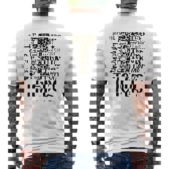 Tigers Typography Tigers Football Leopard American Football Men's T-shirt Back Print - Monsterry