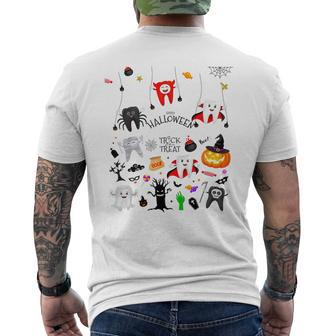 Tooth Th Halloween Theme Trick Or Treat Squad Spooky Rda Mens Back Print T-shirt | Mazezy