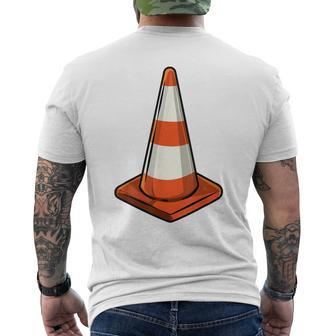 Traffic Cone Lazy Halloween Costume Easy Last Minute Men's T-shirt Back Print - Monsterry UK