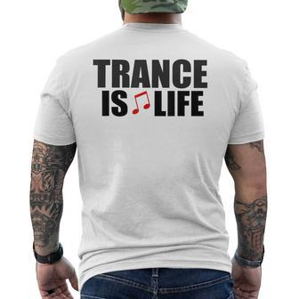 Trance Is Life Awesome Catchy Men's T-shirt Back Print | Mazezy