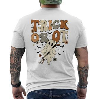 Trick Or Occupational Therapy Ot Ghost Halloween Costume Men's T-shirt Back Print - Monsterry UK