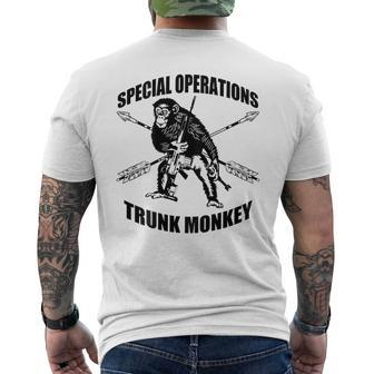 Trunk Monkey Mens Back Print T-shirt | Mazezy