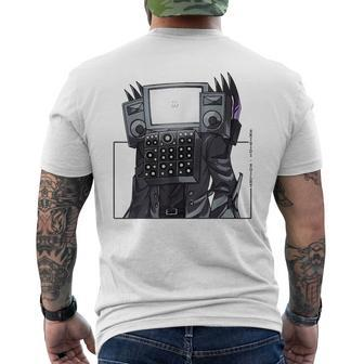 Tv Man Skibidi Toilet Cameraman Speakerman Men's T-shirt Back Print - Seseable