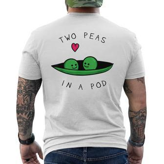 Two Peas In A Pod Two Peas Vegan Men's Back Print T-shirt | Mazezy