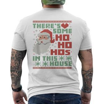 Ugly Christmas There's Some Ho Ho Ho's In This House Men's T-shirt Back Print - Monsterry UK