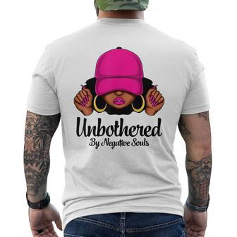 Unbothered Sassy Black Queen African American Afro Woman Mens Back Print T-shirt - Monsterry DE