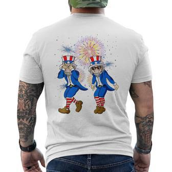 Uncle Sam Griddy Dance Funny 4Th Of July Independence Day Mens Back Print T-shirt - Thegiftio UK