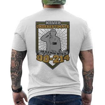 Never Underestimate An Old Man With A Dd-214 Air Force Men's T-shirt Back Print - Seseable