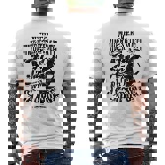 Never Underestimate An Old Man With A Saxophone Men's T-shirt Back Print | Mazezy