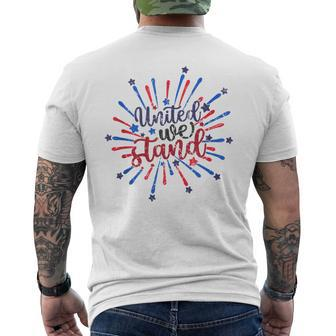 United We-Stand 4Th Of July 2023 Patriotic American Usa Flag Mens Back Print T-shirt | Mazezy