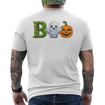 Unity Day Orange Anti Bullying Boo To Bullying Halloween Men's T-shirt Back Print - Thegiftio UK