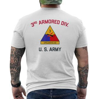 Us Army 3Rd Armored Division Spearhead Ww2 Vintage Tank Men's T-shirt Back Print | Mazezy
