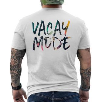 Vacay Mode Tropical Graphic T Vacation Travel Journey Men's T-shirt Back Print | Mazezy CA