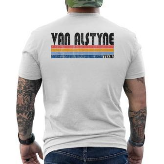 Van Alstyne Tx Hometown Pride Retro 70S 80S Style Men's T-shirt Back Print | Mazezy