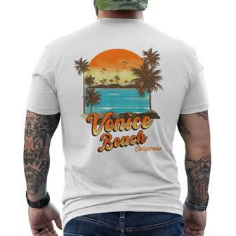 Venice Beach California Summer Vacation Palm Trees Sunset California Gifts And Merchandise Funny Gifts Mens Back Print T-shirt | Mazezy