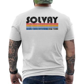 Vintage 70S 80S Style Solvay Ny Men's T-shirt Back Print | Mazezy