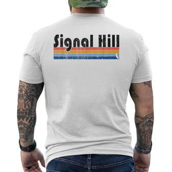 Vintage 80S Style Signal Hill Ca Men's T-shirt Back Print | Mazezy