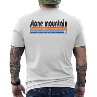 Vintage 80S Style Stone Mountain Ga Men's T-shirt Back Print | Mazezy