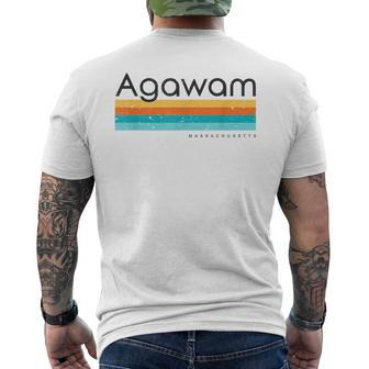 Vintage Agawam Massachusetts Ma Retro Men's T-shirt Back Print | Mazezy